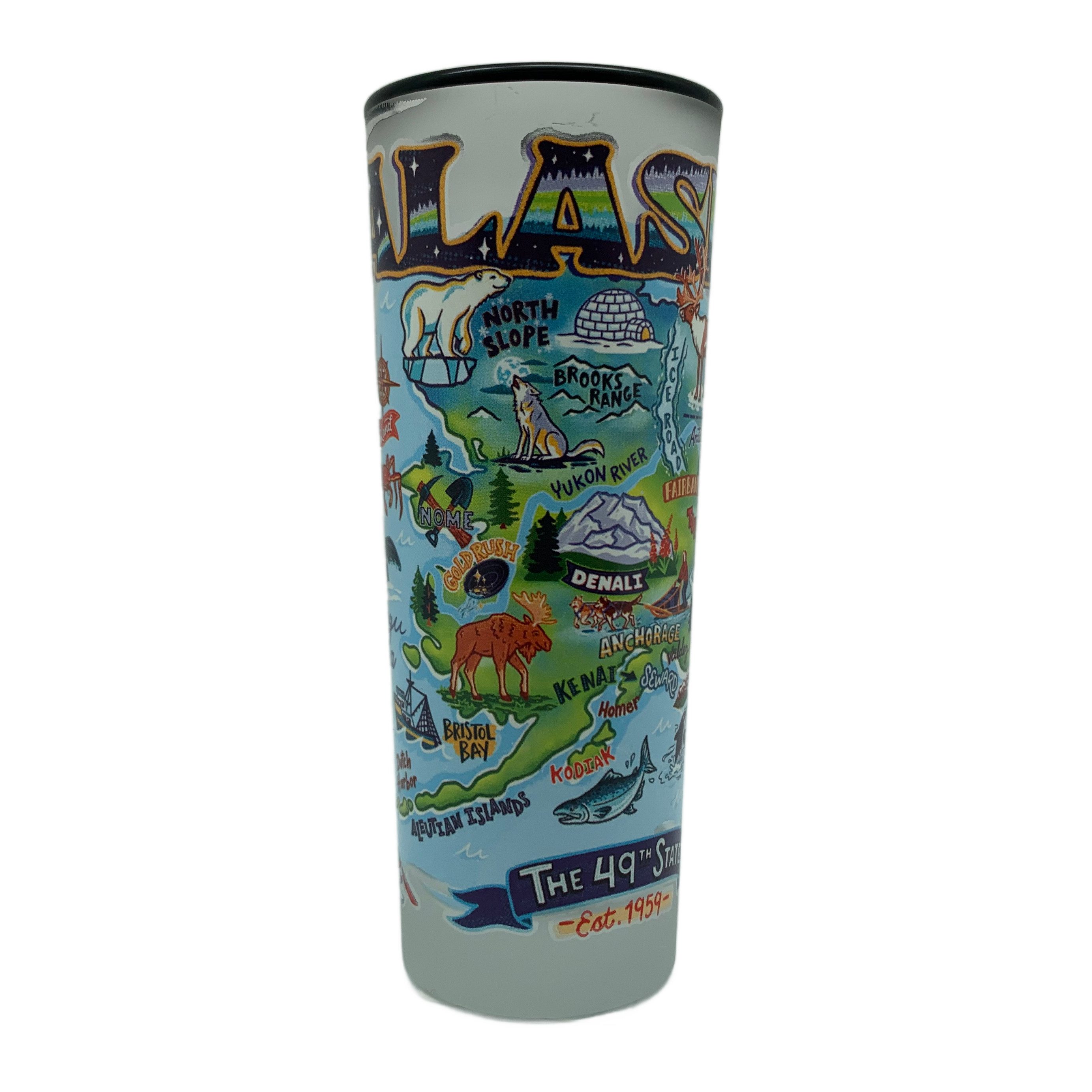 Alaska Icon Map Shooter Shot Glass