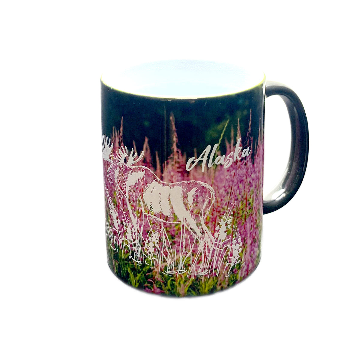 Moose and Fireweed Alaska Color Changing Mug