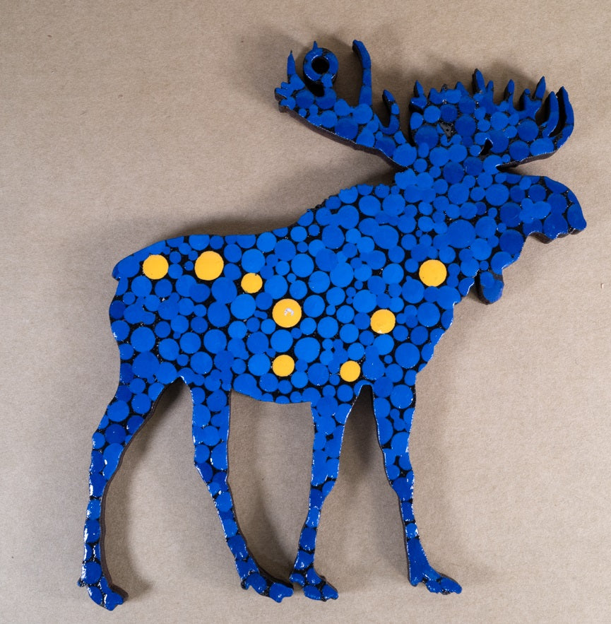 Dotted Moose Dipper Ornament