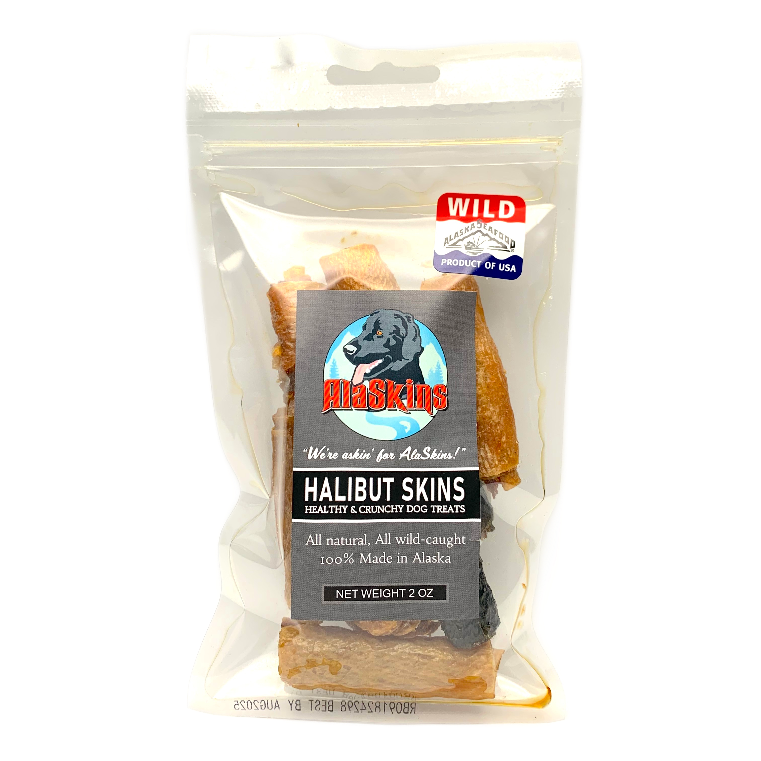 Halibut Skins Dog Treats 2 oz