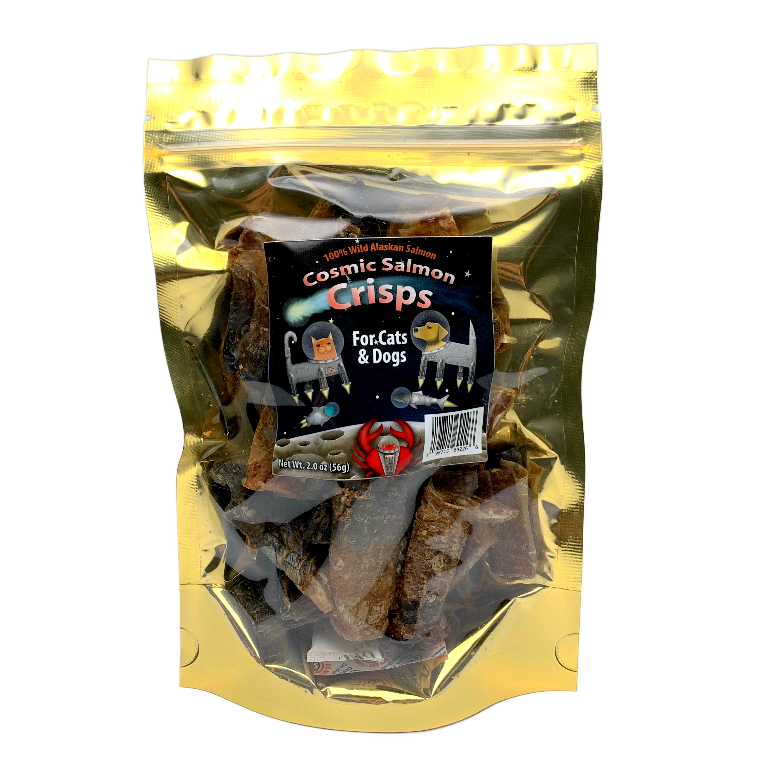 Cosmic Salmon Crisps Cat and Dog Treats 2 oz