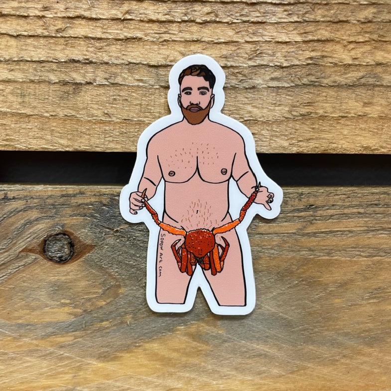 Crabber Man Sticker