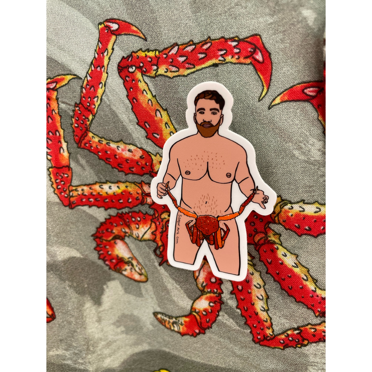 Crabber Man Sticker