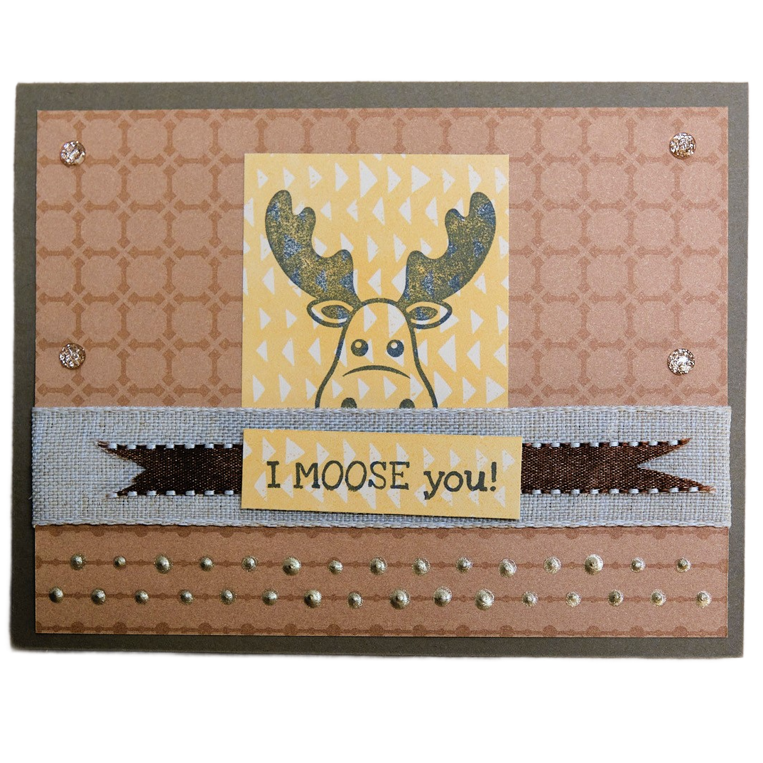 "I Moose You" Handmade Notecard