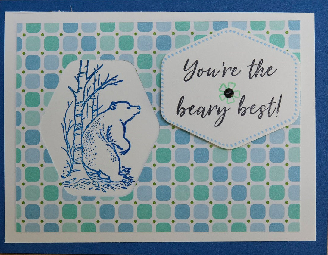 "You're the Beary Best!" Handmade Notecard