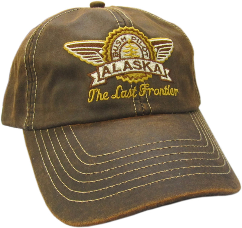 Bush Pilot Alaska Embroidered Oilskin Baseball Hat