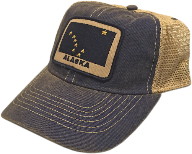 Alaska Flag Patch Trucker Baseball Hat