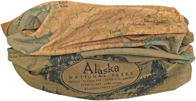 Antique Alaska Map Bana Headwrap
