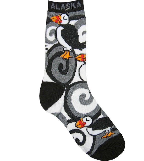 Puffin Swirls Ladies Socks
