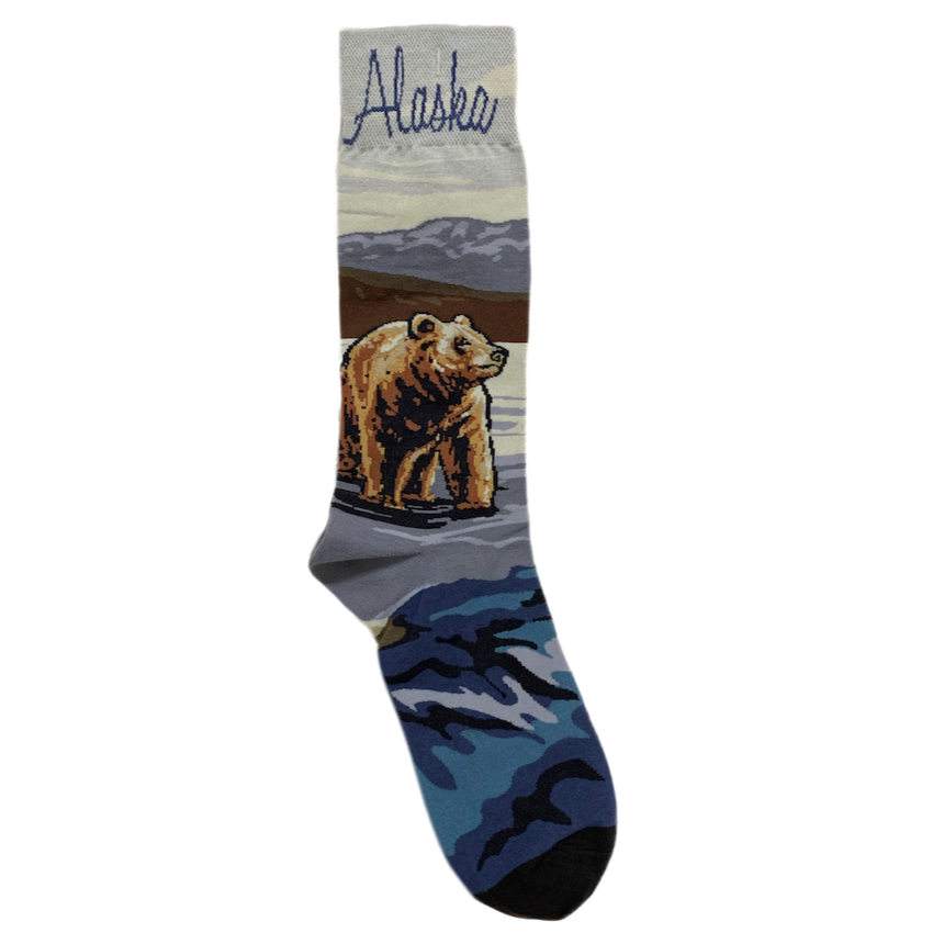 Grizzly Bear Alaska Socks