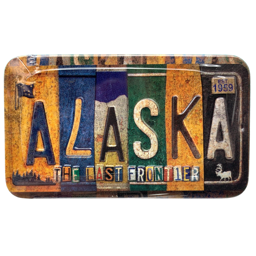 Vintage Alaska License Plate Tin Mints