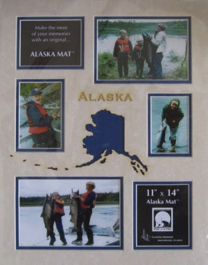 Alaska Map Photo Mat 11 x 14"