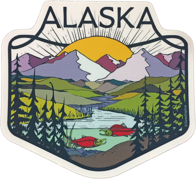 Alaska Big Sun Sticker