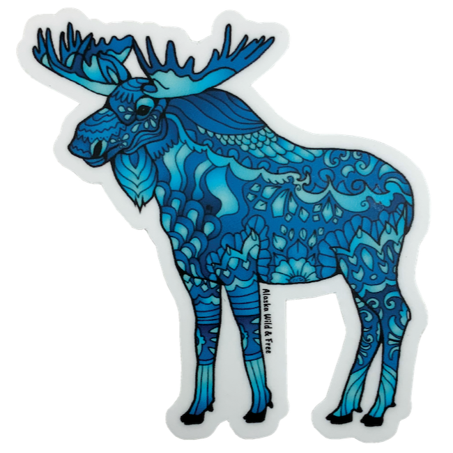 Blue Moose Sticker