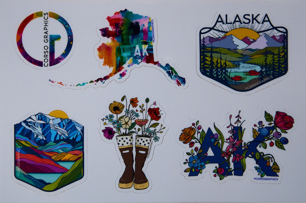 Alaska Mini Sticker Set