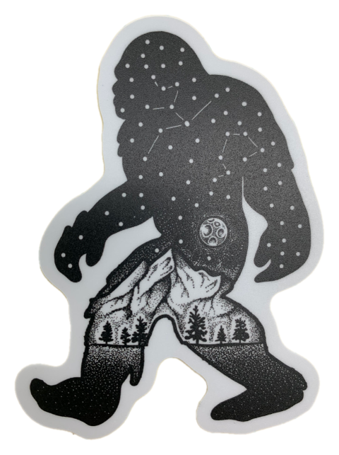 Sasquatch Alaska Constellation Sticker