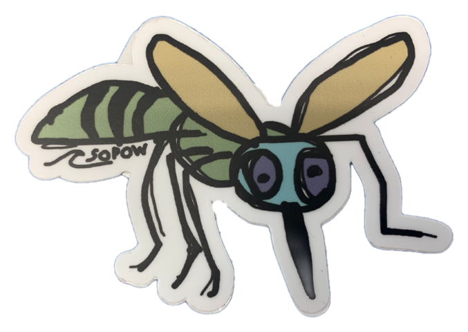 Mosquito Sticker by K. Sopow