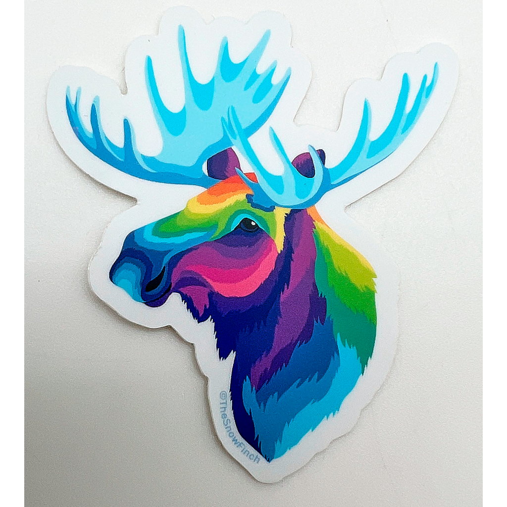 Pop Art Moose Sticker