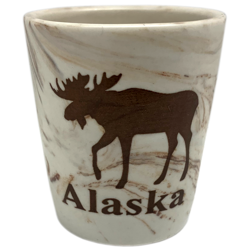 Moose Marbled Shot Glass