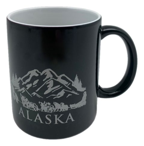Alaska Northern Lights Dog Team Color Changing Mug 12 oz