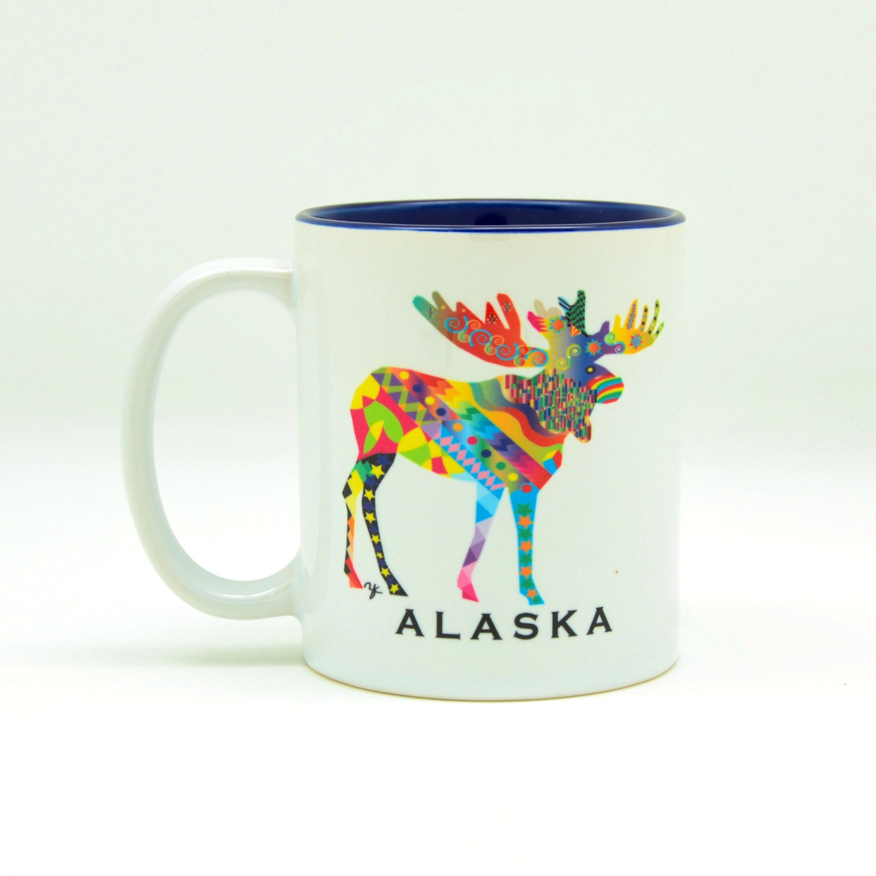 Alaska Multi Colored Moose Mug