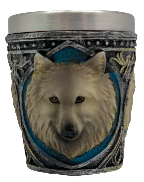 Gray Wolf Relief Shot Glass