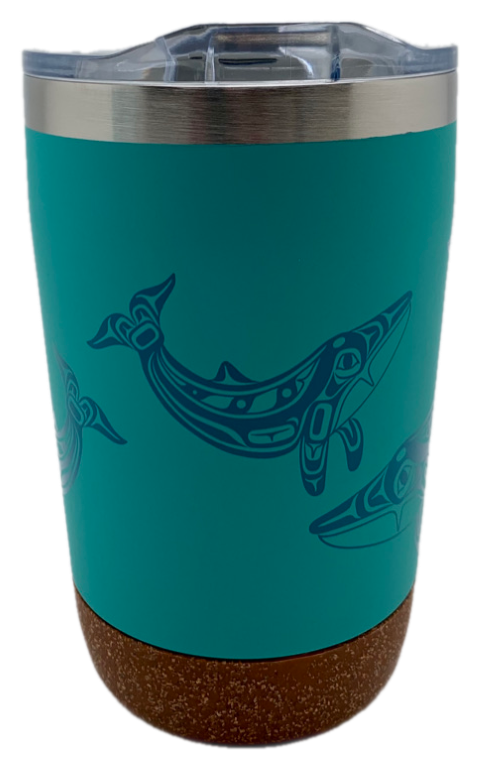 Humpback Whale Totemic Cork Base Travel Mug 12oz