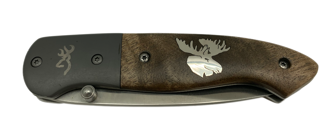 Moose Head Browning Clip Locking Knife