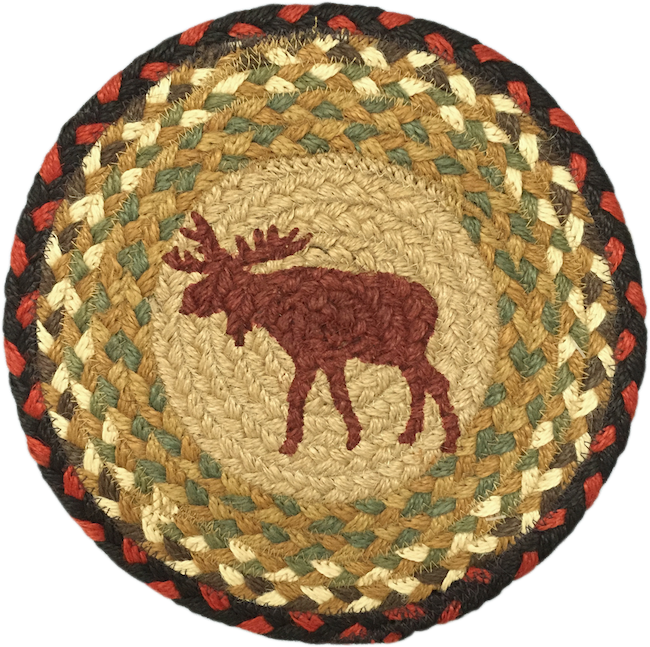 Moose Woven Jute Trivet