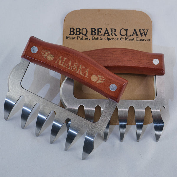 Bear Claws Stainless Steel BBQ Meat Shredder Claws with Wooden