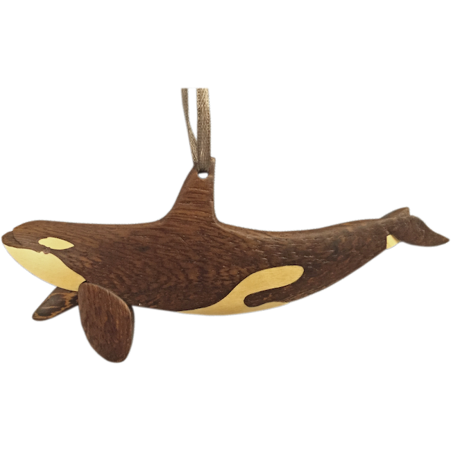 Orca Whale Wood Ornament