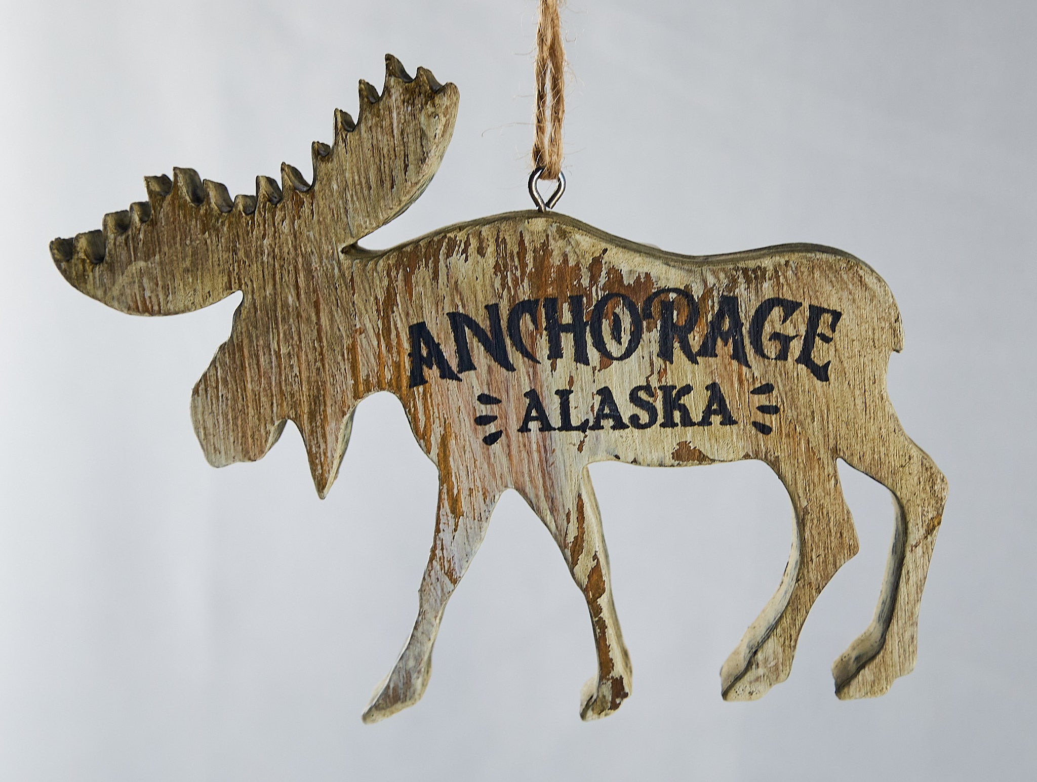 Moose Anchorage Alaska Wood Ornament