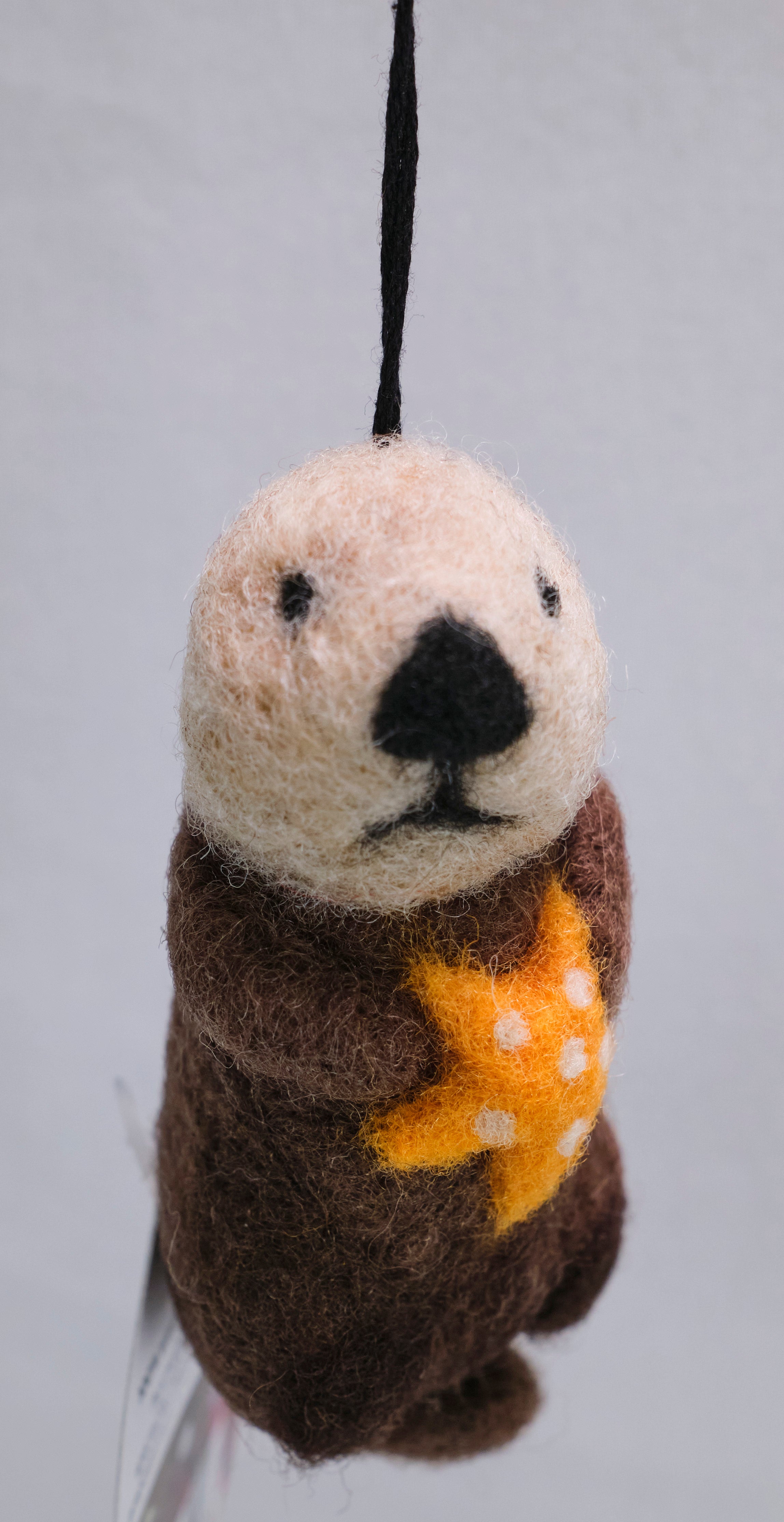 Sea Otter with Starfish Wool Ornament