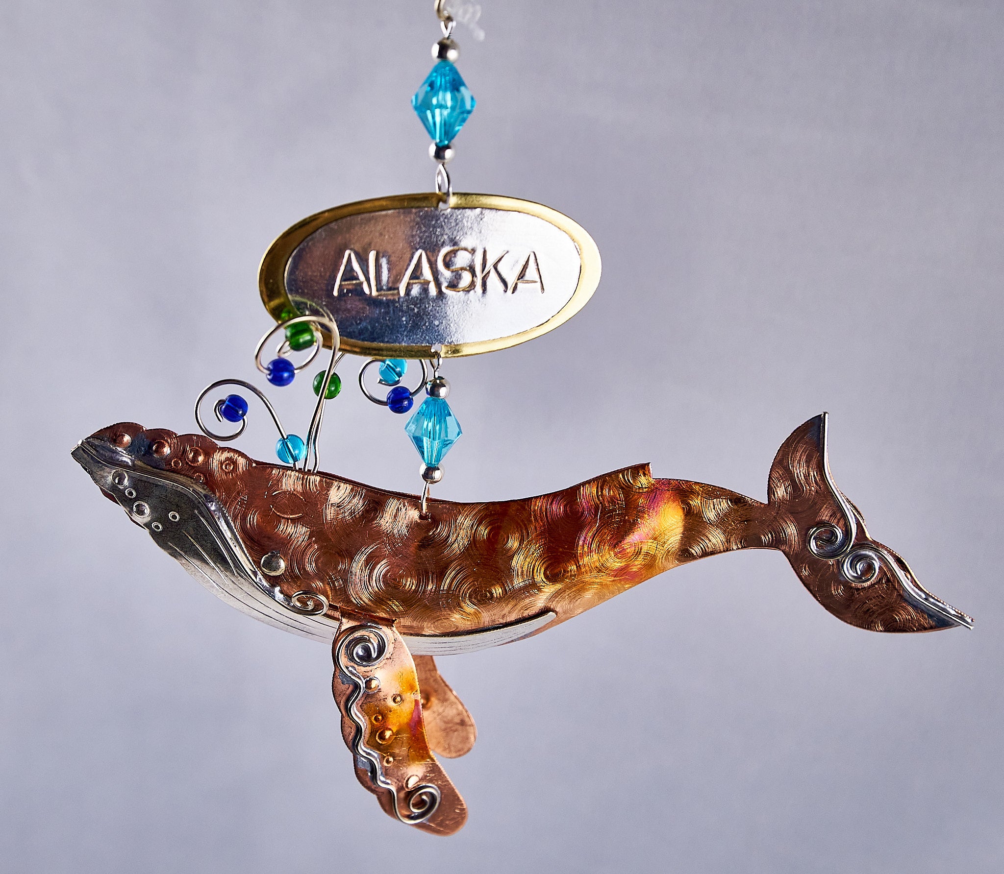 Deep Sea Humpback Alaska Metal Ornament