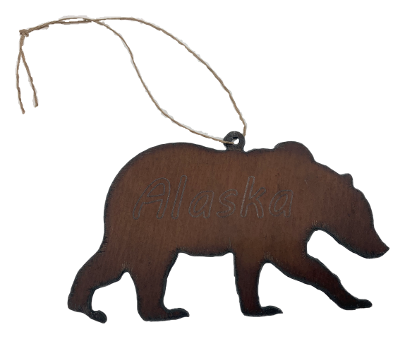 Bear Alaska Metal Ornament