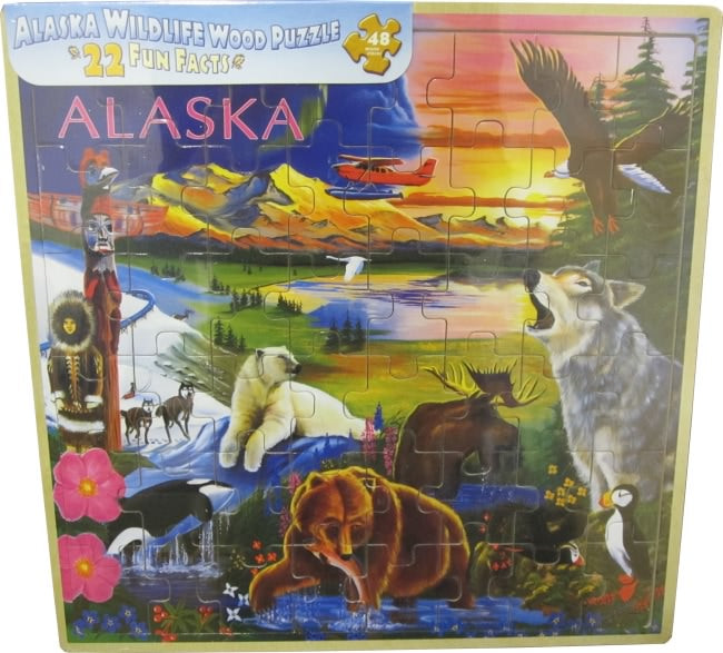 Alaska Wildlife 48 Piece Wood Puzzle