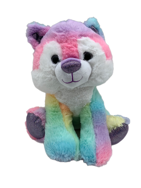 Wolf Rainbow Sherbet Plush Toy 10.5"