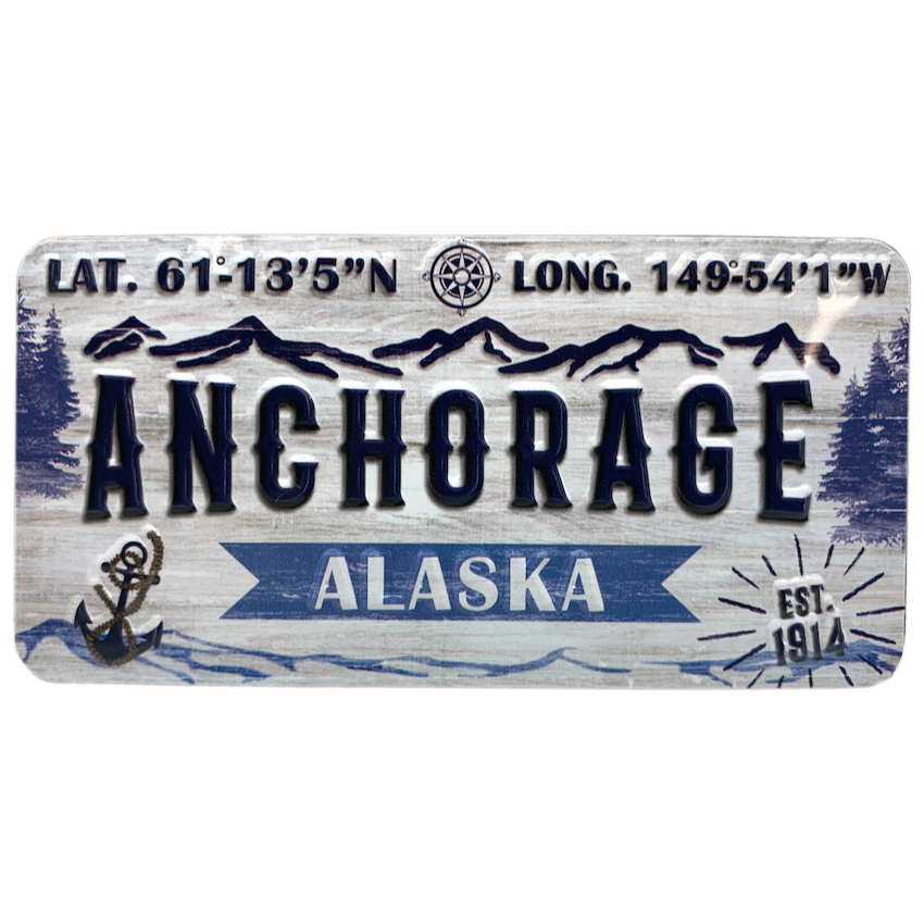 Anchorage Alaska Latitude & Longitude Magnet