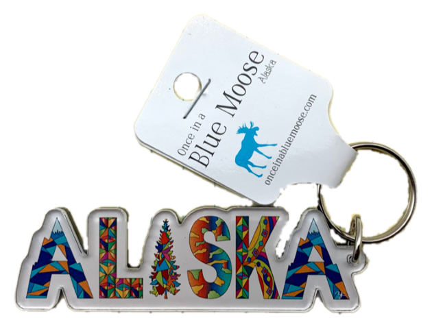 Multicolored Alaska Acrylic Keychain
