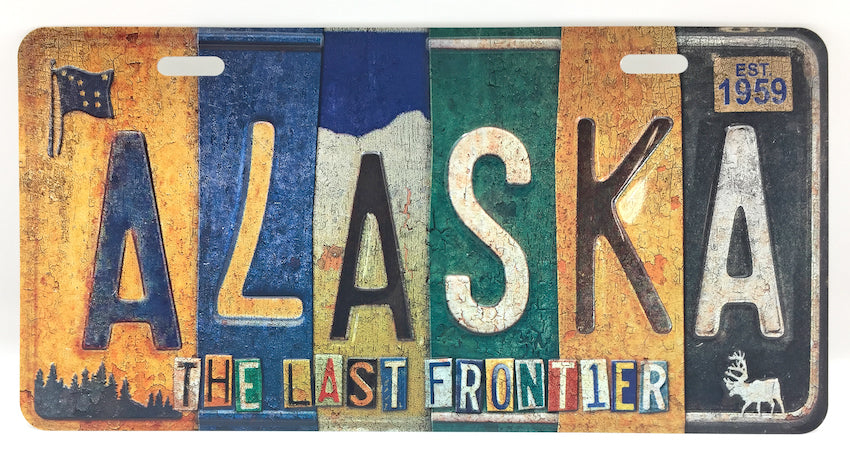Vintage Strips License Plate