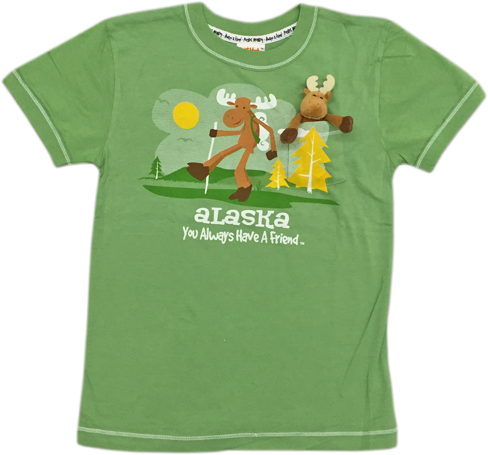 Hiking Pocket Moose Kids T-shirt