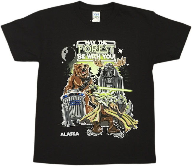 May the Forest Be With You Alaska Kid's T-shirt