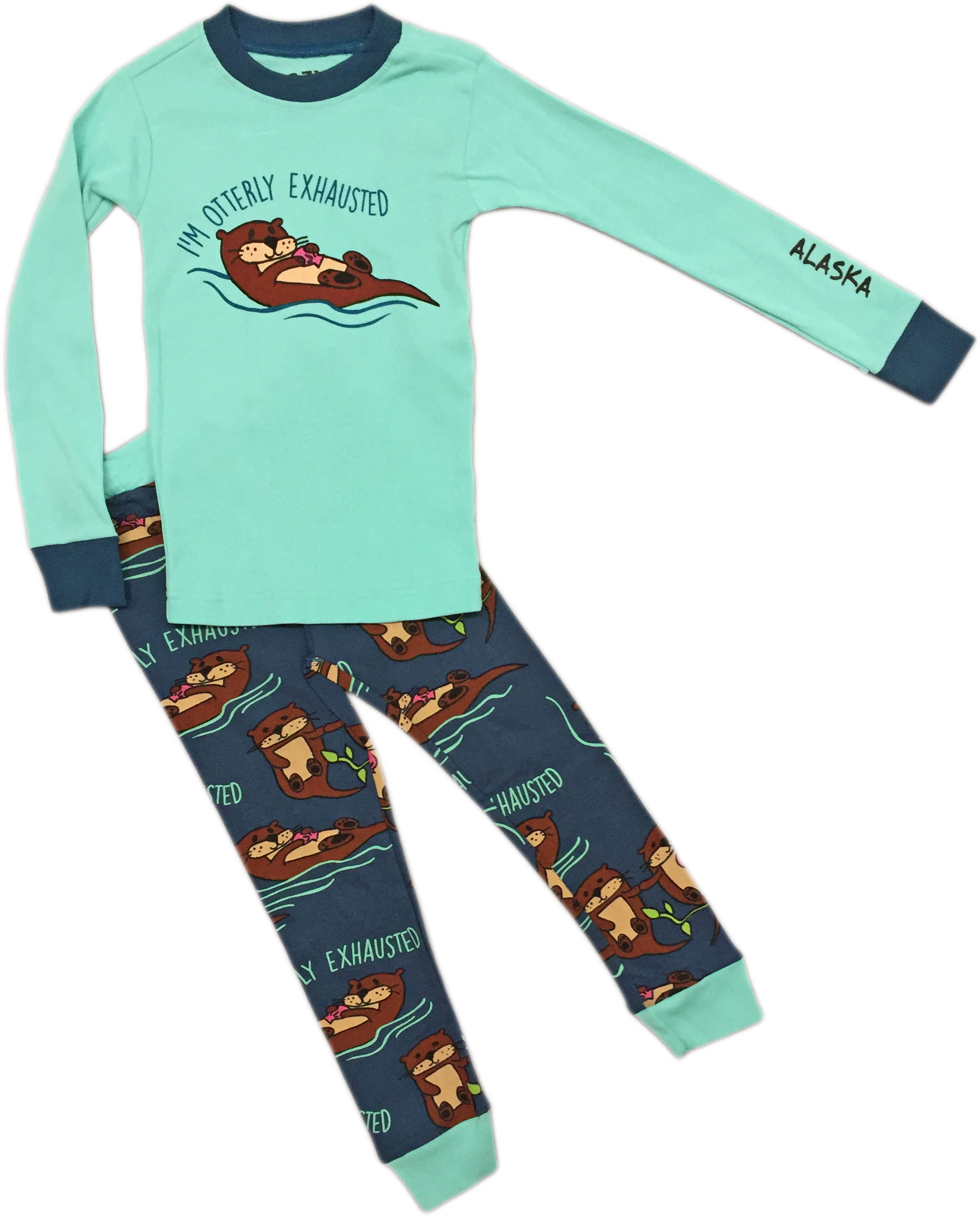 Otterly Exhausted Alaska Kid's PJ Set