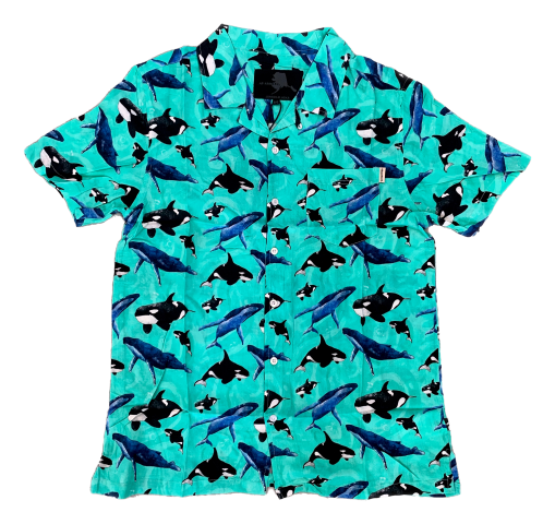 Humpback and Orca Alaska Hawaiian Shirt