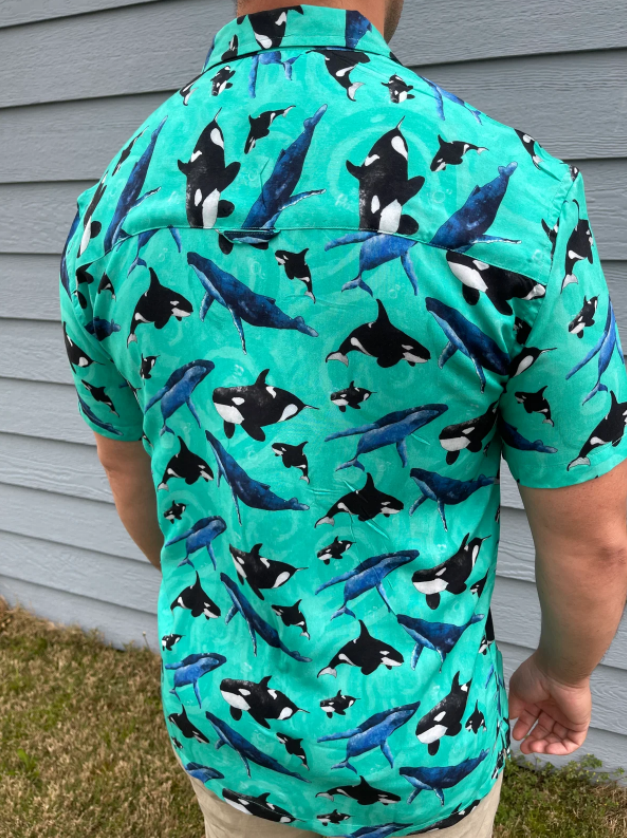 Humpback and Orca Alaska Hawaiian Shirt