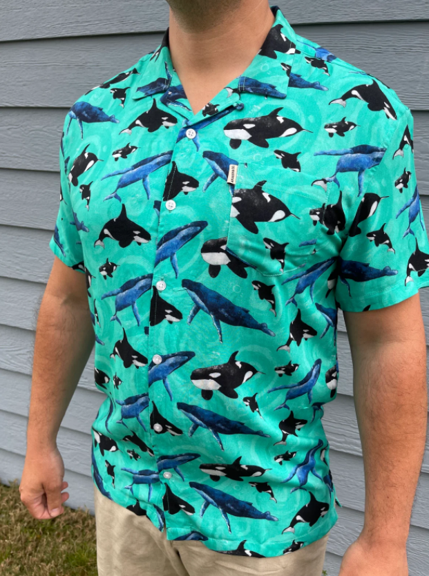 Humpback and Orca Alaska Hawaiian Shirt
