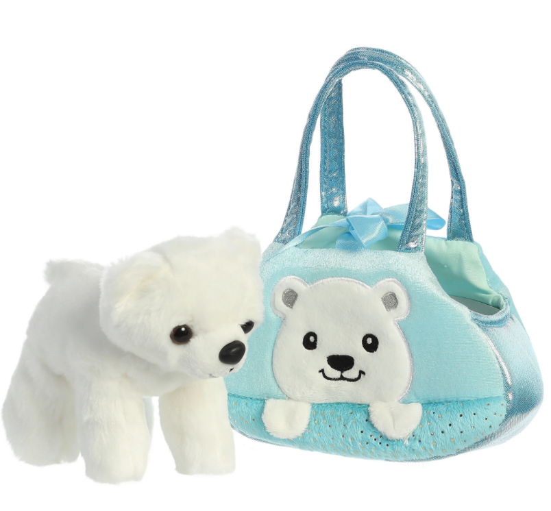 Polar Bear Peek-a-Boo Plush Purse