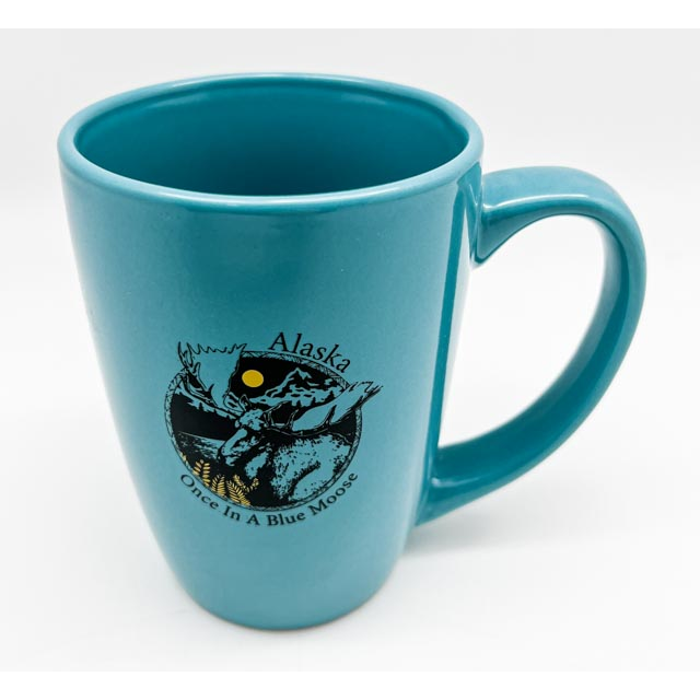 Once in a Blue Moose Alaska Ceramic 16 oz Logo Mug