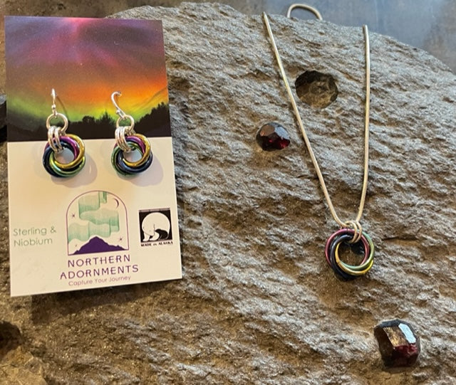 Aurora Mobius Niobium Infinity Earrings