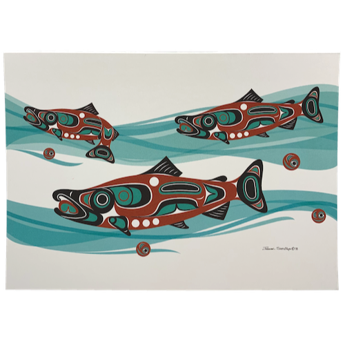 Salmon Run Totemic Art Card